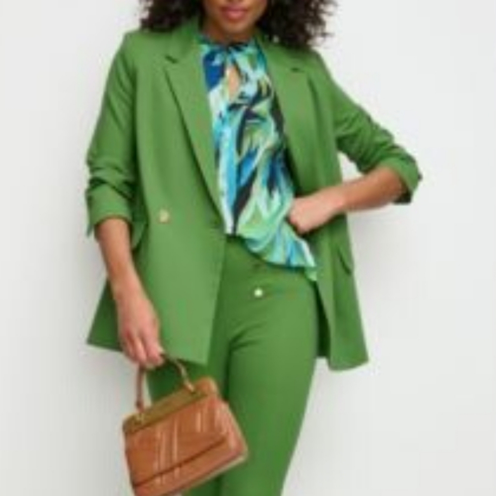 Green oversized blazer